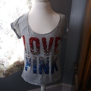 VS Pink 🌺 scoop neck tee